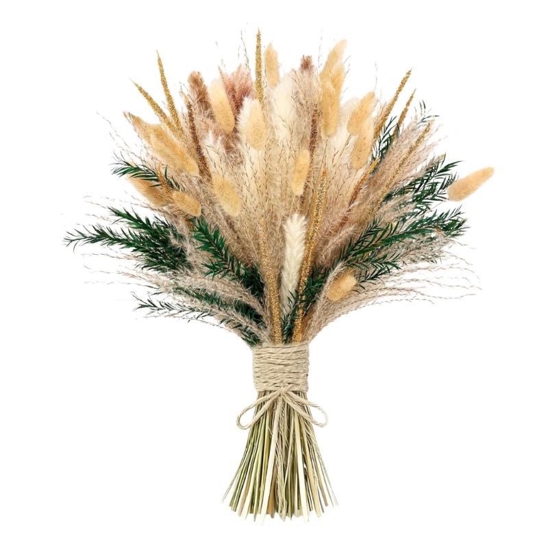 Dried Flower Bunch - Bulk 100 pezzi steli erba pampa